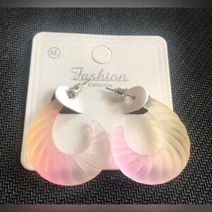 Pink Gradient Hoop Earrings